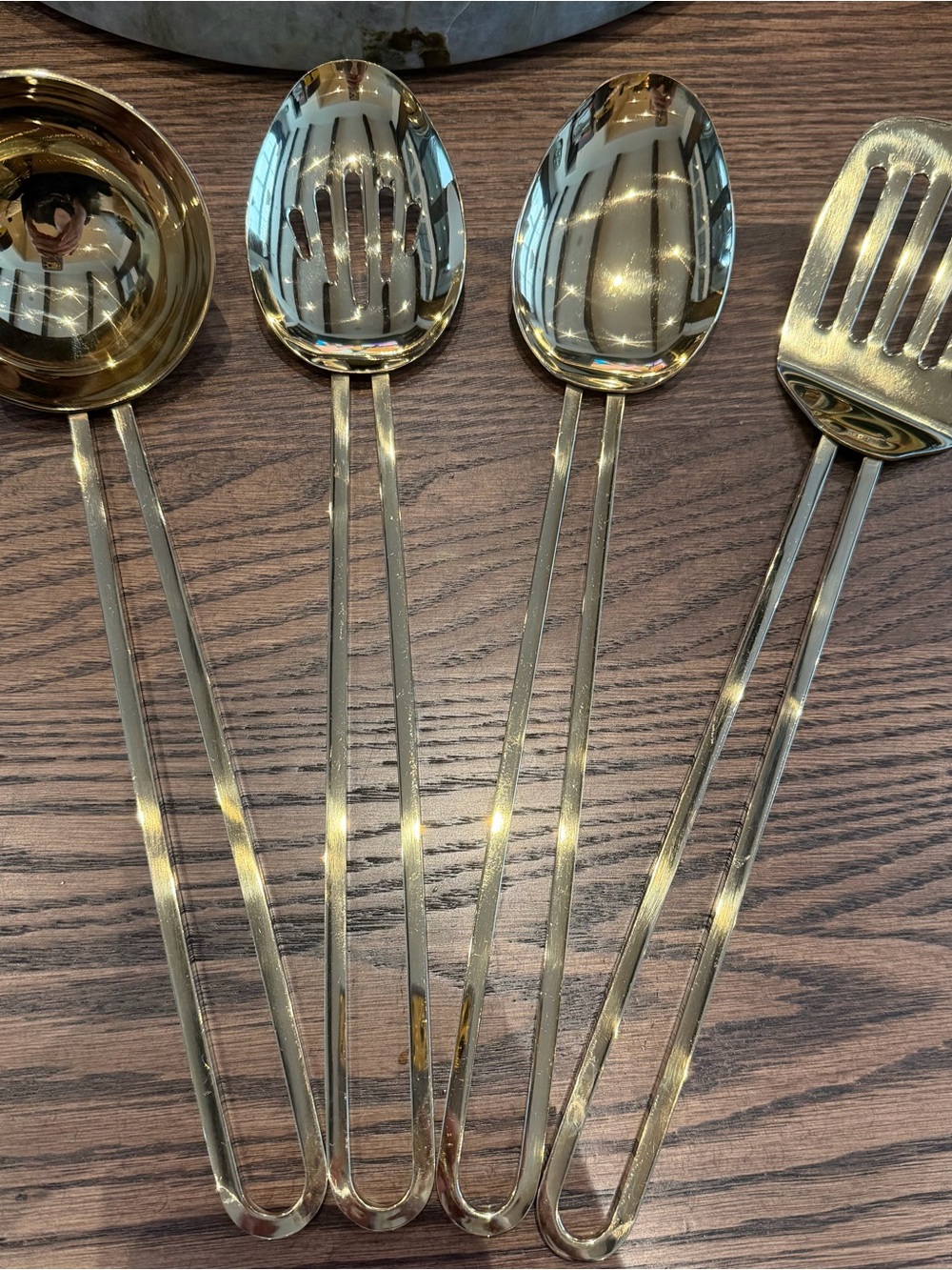 Anthropologie Brass Serving Utensil Set - Never Used!